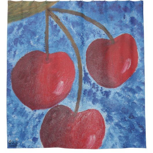 Imagen de mi obra Cerezas Duschvorhang (Vorderseite)