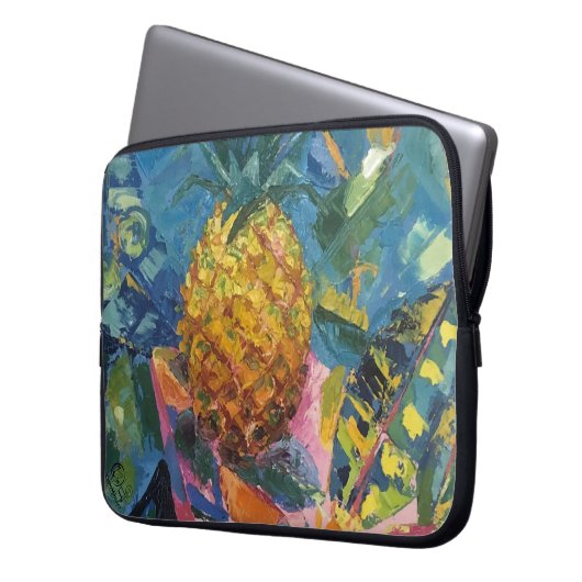 Imagen de mi obra Piña Laptopschutzhülle (Vorderseite Links)