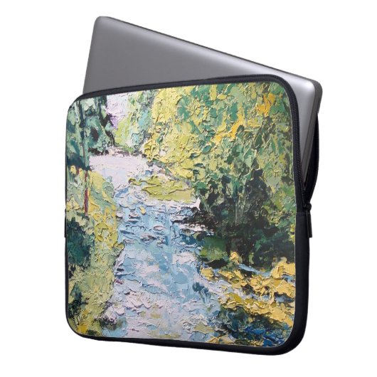 Imagen de mi obra Viendo a través del bosque Laptopschutzhülle (Vorderseite Links)