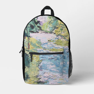 Imagen de mi obra Viendo a travéz del bosque Bedruckter Rucksack
