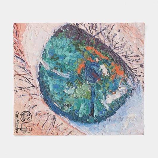 Imagen de mi obra Viendo atrás de los ojos Fleecedecke (Vorderseite (Horizontal))