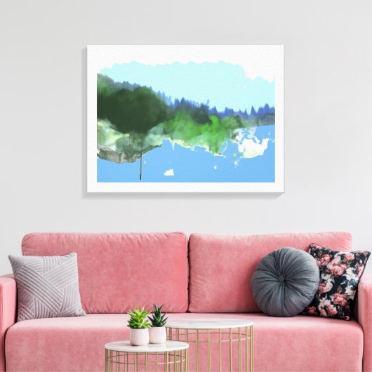 imaginäre digital_art-Landschaft Leinwanddruck (Insitu (Wohnzimmer))