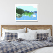 imaginäre digital_art-Landschaft Leinwanddruck (Insitu (Schlafzimmer))