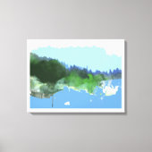 imaginäre digital_art-Landschaft Leinwanddruck (Vorderseite)