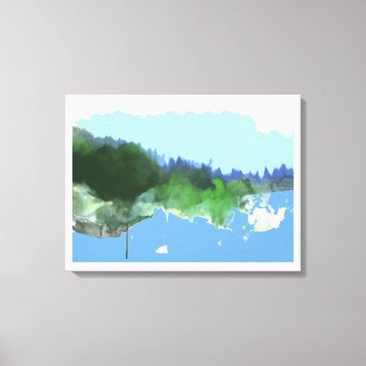 imaginäre digital_art-Landschaft Leinwanddruck (Vorderseite)