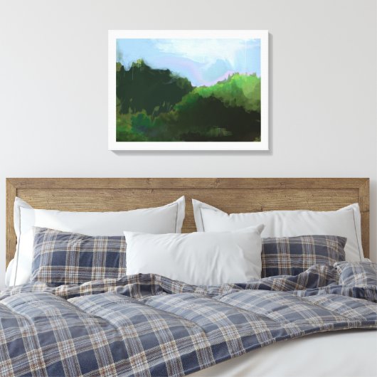 imaginäre grüne Berge Leinwanddruck (Insitu (Schlafzimmer))