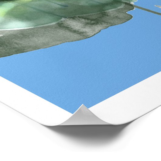 Imaginäre Kunstlandschaft Poster (Ecke)