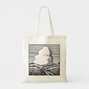 Imaginäre Landschaft mit Cloud Tragetasche