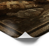 Imaginäre Sicht auf die Grand Gallery des Louvre Poster (Ecke)