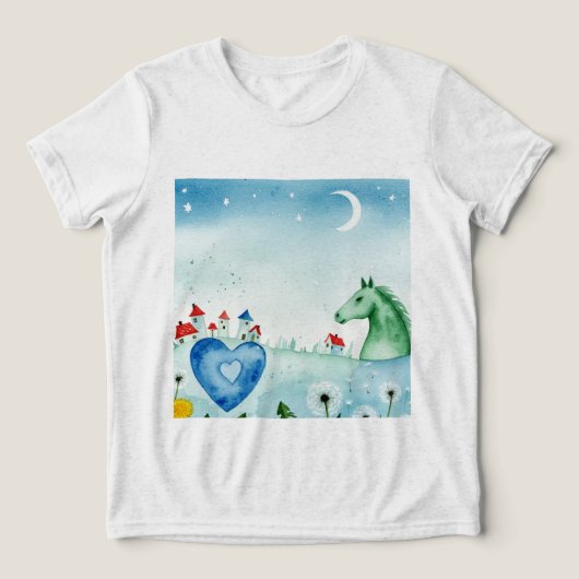 Imaginäre Szene Tri-Blend Shirt (Design Vorderseite)
