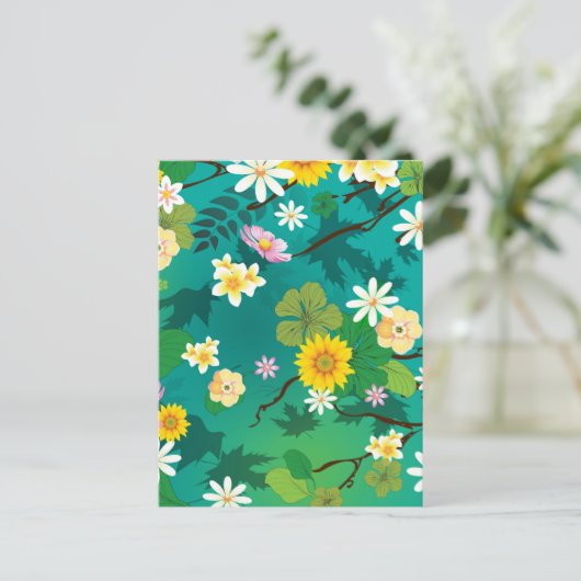 Imaginärer Dschungel 1 Postkarte (Stehend Vorderseite)