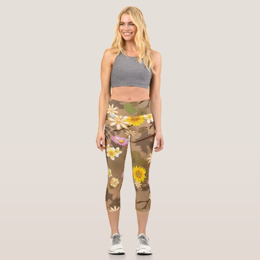 Imaginärer Dschungel 2 Capri Leggings (Vorderseite)