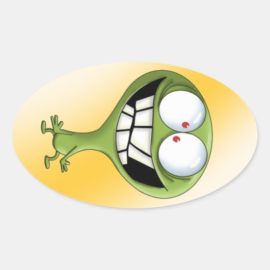 Imaginärer Freund Ovaler Aufkleber (Vorderseite)