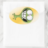 Imaginärer Freund Ovaler Aufkleber (Tasche)