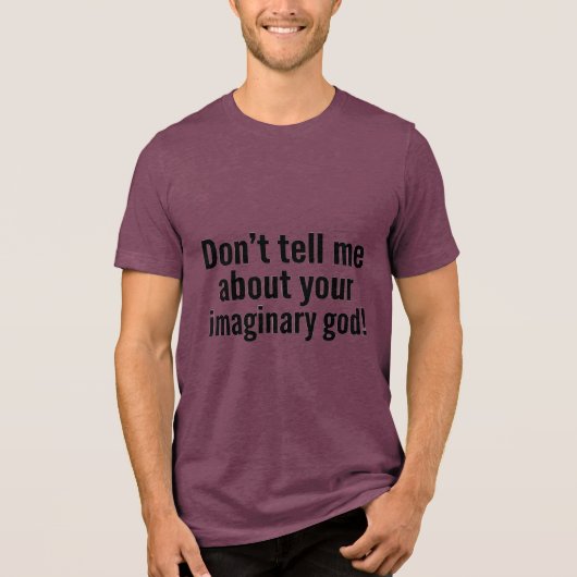 Imaginärer Gott Tri-Blend Shirt (Vorderseite)