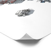 Imaginärer Weltraumport Poster (Ecke)