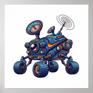 Imaginärer Weltraumrover Poster
