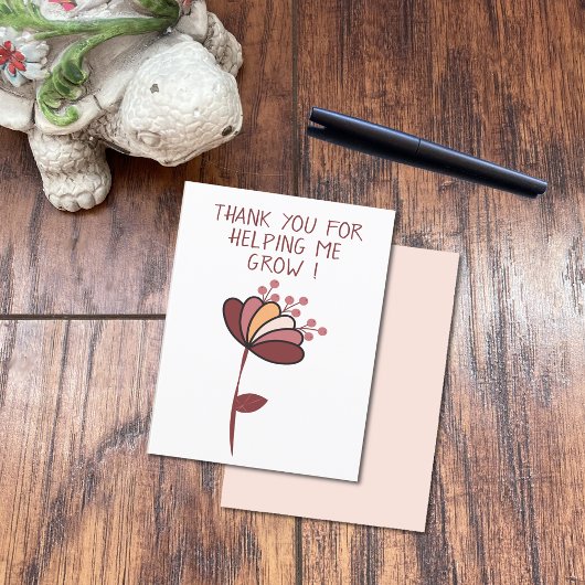 Imaginary Blume Lehrer Dankeschön Dankeskarte