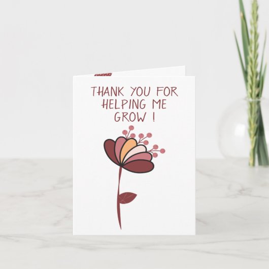 Imaginary Blume Lehrer Dankeschön Dankeskarte (Vorderseite)