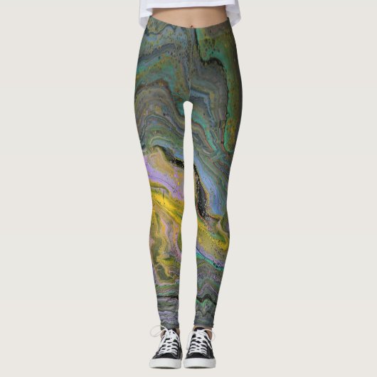 Imagination 1 Abstracte Acryl-Geode-Leggings Leggings (Vorderseite)