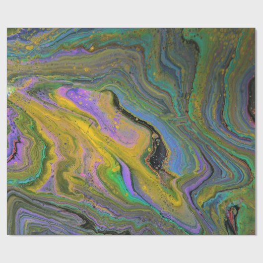 Imagination 2 Lebendiges abstraktes Geschenkpapier (Flach)