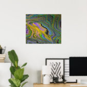 Imagination 2 Vibrant Geode Abstract Art Print Poster (Heimbüro)