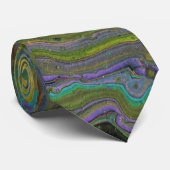 Imagination 2 Vibrant Geode Abstract Krawatte (Gerollt)