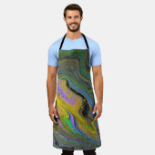 Imagination 2 Vibrante Geode Abstract Apron Schürze (Getragen)