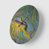Imagination 2 Vibranter Geode abstrakte Wanduhr (Winkel)