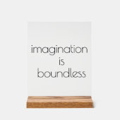 Imagination Akryllisches Zeichen Acrylschild (Vorderseite)