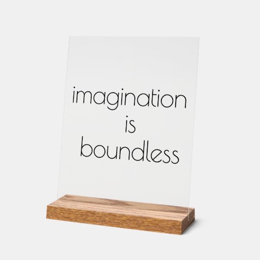 Imagination Akryllisches Zeichen Acrylschild (Winkel)