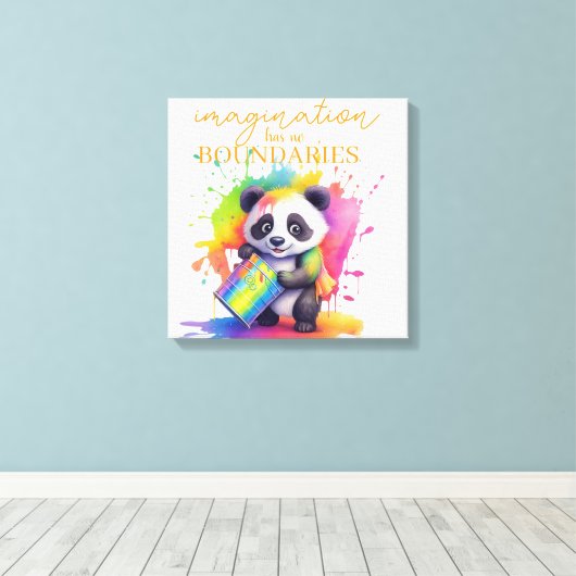Imagination Has No Boundaries — Kids’ Room Poster Leinwanddruck (Insitu (Holzboden))