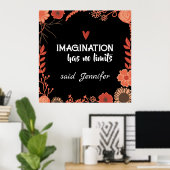 Imagination hat keine Grenzen - bearbeitbarer Text Poster (Heimbüro)