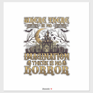 Imagination Horror Halloween Spukhaus Friedhof Aufkleber