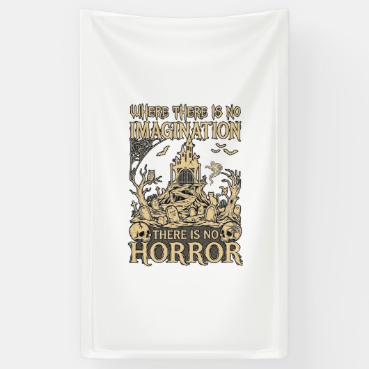 Imagination Horror Halloween Spukhaus Friedhof Banner (Vertikal)