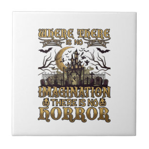 Imagination Horror Halloween Spukhaus Friedhof Fliese