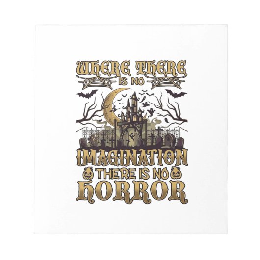 Imagination Horror Halloween Spukhaus Friedhof Notizblock (Vorderseite)