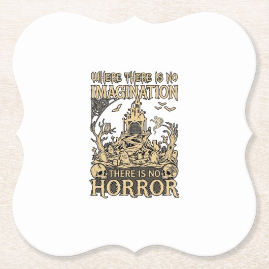 Imagination Horror Halloween Spukhaus Friedhof Untersetzer (Vorderseite)