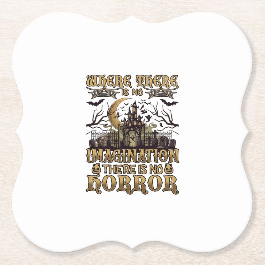 Imagination Horror Halloween Spukhaus Friedhof Untersetzer (Vorderseite)