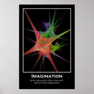 Imagination Motivational Print Poster