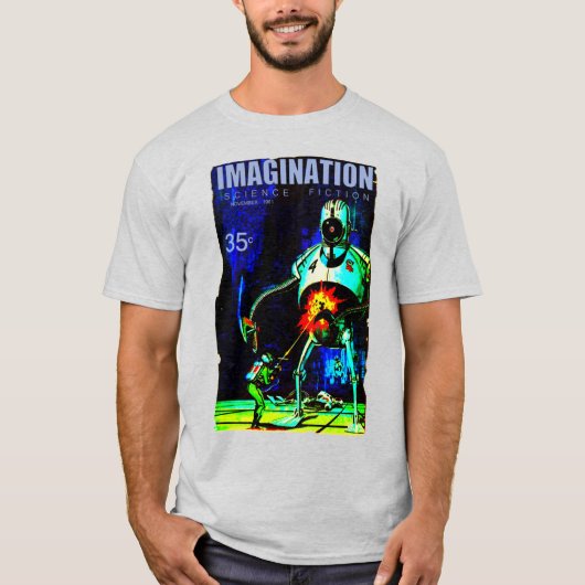 IMAGINATION: Science-Fiction-Pulp-Comic T-Shirt (Vorderseite)