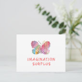 "Imagination Surplus Schmetterling" Postkartenmaue Postkarte (Stehend Vorderseite)