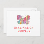 "Imagination Surplus Schmetterling" Postkartenmaue Postkarte (Vorne/Hinten)