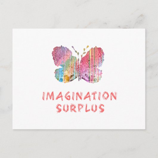 "Imagination Surplus Schmetterling" Postkartenmaue Postkarte (Vorderseite)