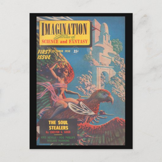 Imagination v01 n01 (1950-10.Greenleaf)_Pulp Art Postkarte (Vorderseite)