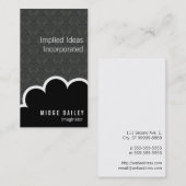 Imaginator Cloud auf Medium Damast Visitenkarte (Vorne/Hinten)