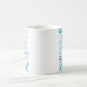 IMAGINE - Blaue internationale Friedenszeichen Kaffeetasse (Mittel)