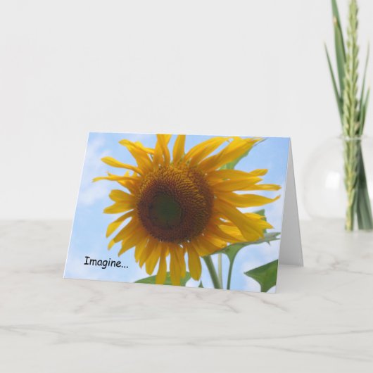 Imagine Card mit Sonnenblumen Karte (Vorderseite)