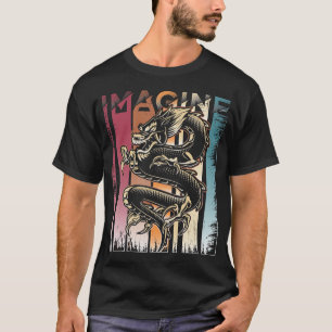 Imagine Dragon Ein Vintage Retro Cooles Kunst T-Sh T-Shirt