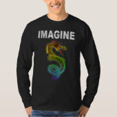 Imagine Fantasy Dragon Retro Tribal T-Shirt (Vorderseite)